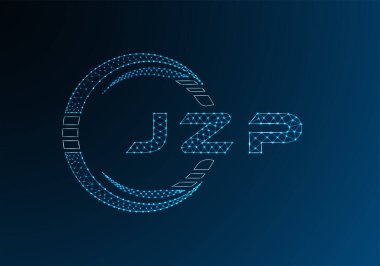 JZP düşük poli harfli logo vektör tasarımı. JZP düşük poli logo tasarımı. Düşük polyester logo.