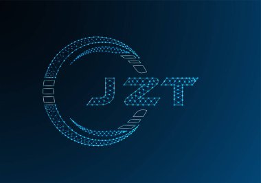 JZT düşük poli harfli logo vektör tasarımı. JZT düşük polyester logo tasarımı. Düşük polyester logo.