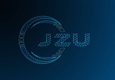 JZU düşük poli harfli logo vektör tasarımı. JZU düşük poli logo tasarımı. Düşük polyester logo.