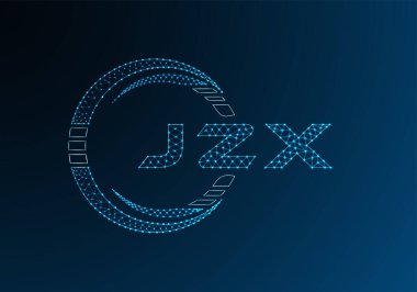 JZX düşük poli harfli logo vektör tasarımı. JZX düşük poli logo tasarımı. Düşük polyester logo.