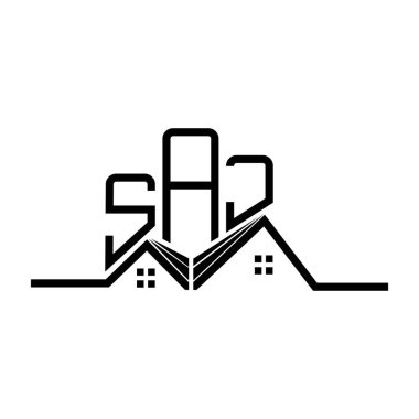 SAJ Real State logo design, SAJ simple and modern logo. SAJ luxurious alphabet design  