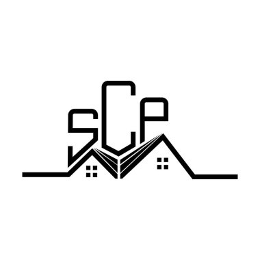 SCP Emlak Logosu Tasarımı, SCP Basit ve Modern Logo. SCP lüks alfabe tasarımı  
