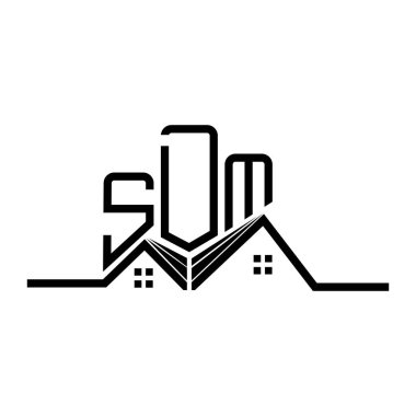 SDM Real State logo design, SDM simple and modern logo. SDM luxurious alphabet design  