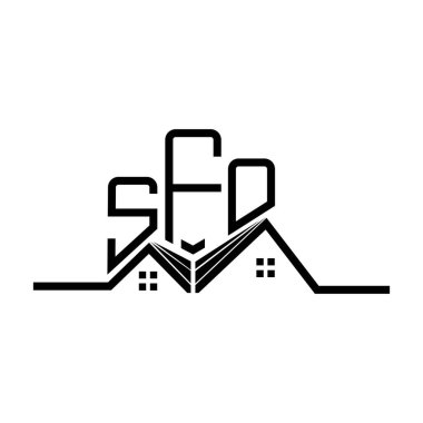 SFO emlak logosu tasarımı, SFO sade ve modern logosu. SFO lüks alfabe tasarımı  