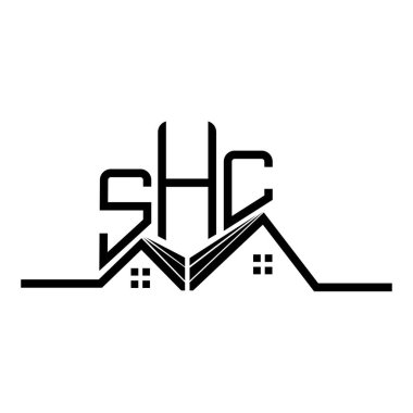 SHC emlak logosu tasarımı, SHC basit ve modern logo. SHC lüks alfabe tasarımı  