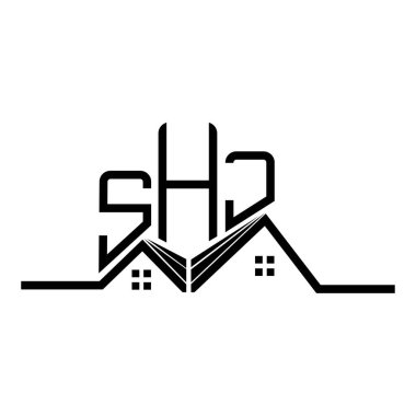 SHJ emlak logosu tasarımı, SHJ basit ve modern logo. SHJ lüks alfabe tasarımı  