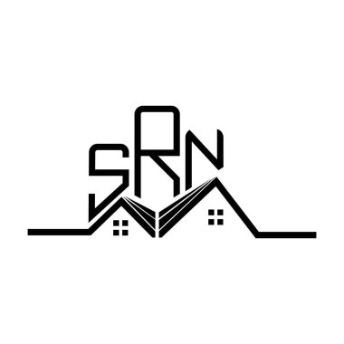 SRN Real State logo design, SRN simple and modern logo. SRN luxurious alphabet design  