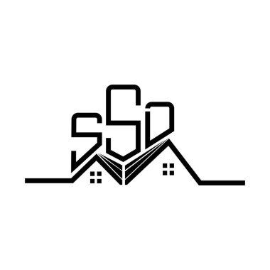 SSD Real State logo design, SSD simple and modern logo. SSD luxurious alphabet design  