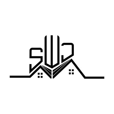 SWJ Real State logo tasarımı, SWJ basit ve modern logo. SWJ lüks alfabe tasarımı  