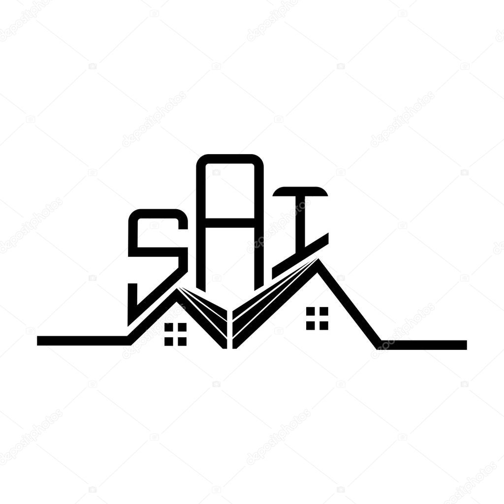 SAI Real State logo design, SAI simple and modern logo. SAI luxurious alphabet design