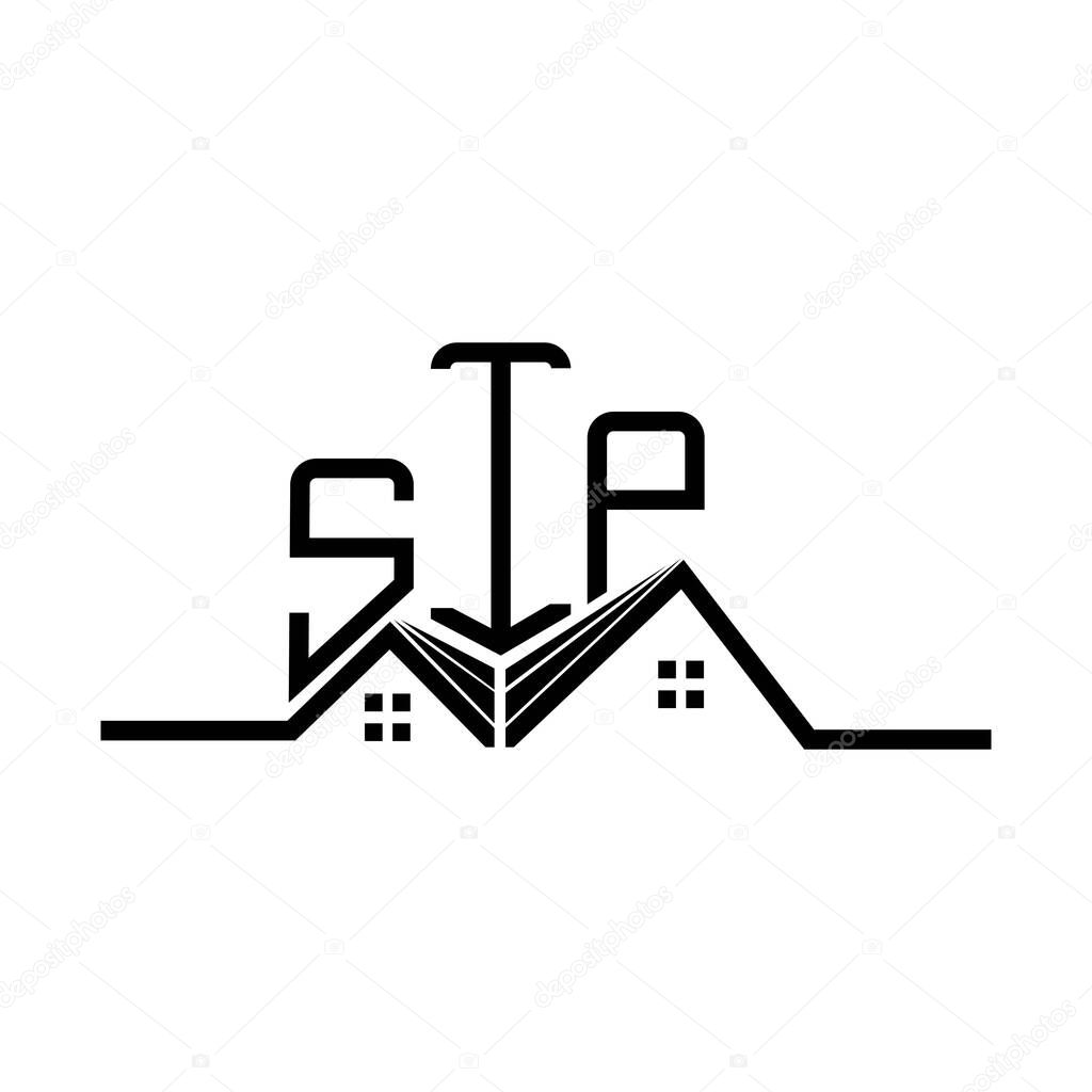 SIP Real State logo design, SIP simple and modern logo. SIP luxurious alphabet design