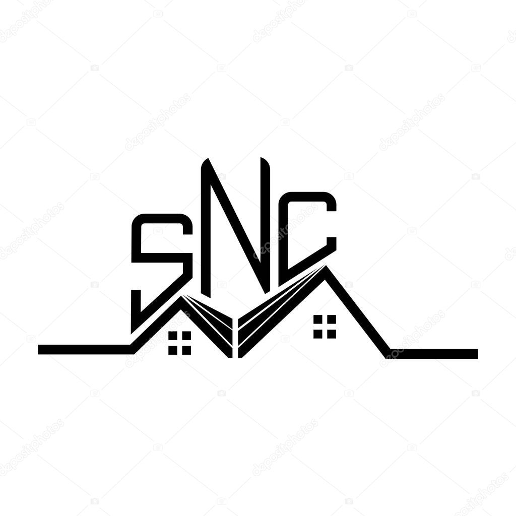 SNC Real State logo design, SNC simple and modern logo. SNC luxurious alphabet design