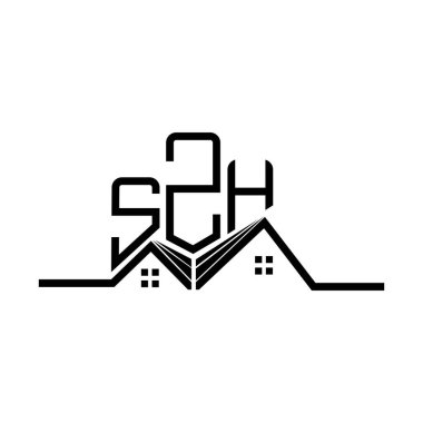 SZH Emlak Logosu Tasarımı, SZH Basit ve Modern Logo. SZH lüks alfabe tasarımı  