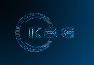 KBG düşük poli harfli logo vektör tasarımı. KBG düşük polyester logo tasarımı. Düşük polyester logo.