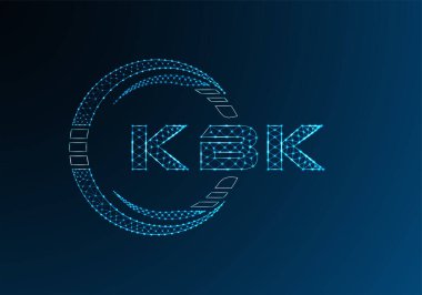 KBK düşük poli harfli logo vektör tasarımı. KBK alt poli logo tasarımı. Düşük polyester logo.