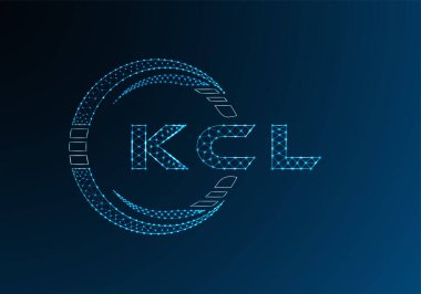 KCL düşük poli harfli logo vektör tasarımı. KCL düşük poli logo tasarımı. Düşük polyester logo.