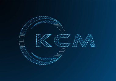 KCM düşük poli harfli logo vektör tasarımı. KCM alt poli logo tasarımı. Düşük polyester logo.