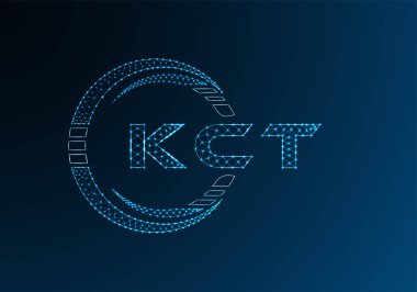 KCT düşük poli harfli logo vektör tasarımı. KCT düşük polyester logo tasarımı. Düşük polyester logo.