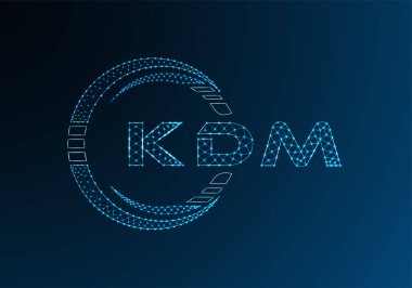 KDM düşük poli harfli logo vektör tasarımı. KDM düşük poli logo tasarımı. Düşük polyester logo.