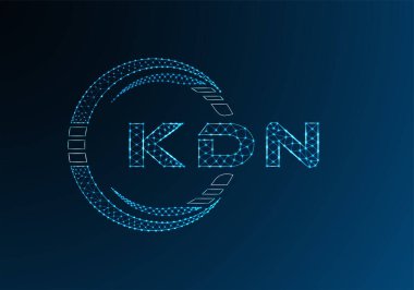 KDN düşük poli harfli logo vektör tasarımı. KDN alt poli logo tasarımı. Düşük polyester logo.