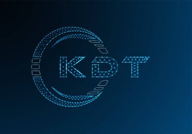 KDT düşük poli harfli logo vektör tasarımı. KDT düşük polyester logo tasarımı. Düşük polyester logo.