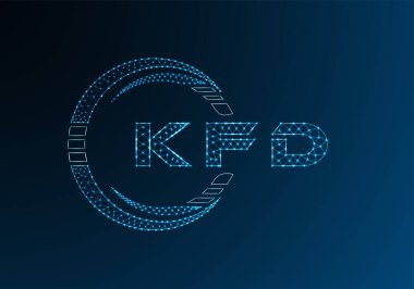 KFD düşük poli harfli logo vektör tasarımı. KFD düşük polyester logo tasarımı. Düşük polyester logo.