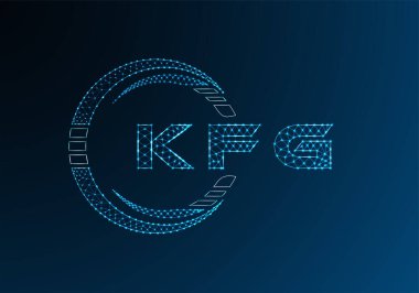 KFG düşük poli harfli logo vektör tasarımı. KFG düşük poli logo tasarımı. Düşük polyester logo.