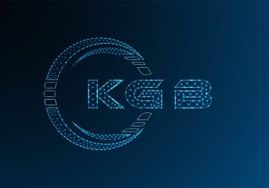 KGB düşük poli harfli logo vektör tasarımı. KGB düşük poli logo tasarımı. Düşük polyester logo.