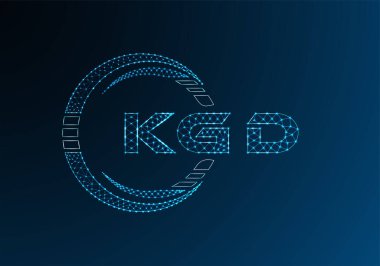 KGD düşük poli harfli logo vektör tasarımı. KGD düşük poli logo tasarımı. Düşük polyester logo.
