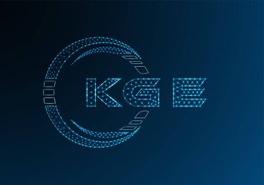 KGE düşük poli harfli logo vektör tasarımı. KGE düşük poli logo tasarımı. Düşük polyester logo.