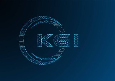 KGI düşük poli harfli logo vektör tasarımı. KGI düşük poli logo tasarımı. Düşük polyester logo.