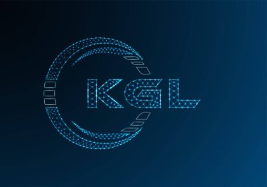 KGL düşük poli harfli logo vektör tasarımı. KGL düşük poli logo tasarımı. Düşük polyester logo.