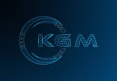 KGM düşük poli harfli logo vektör tasarımı. KGM alt poli logo tasarımı. Düşük polyester logo.