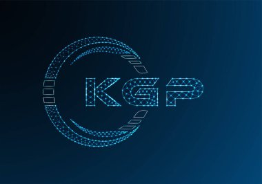 KGP düşük poli harfli logo vektör tasarımı. KGP düşük poli logo tasarımı. Düşük polyester logo.