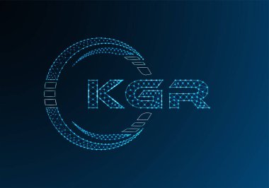 KGR düşük poli harfli logo vektör tasarımı. KGR düşük poli logo tasarımı. Düşük polyester logo.