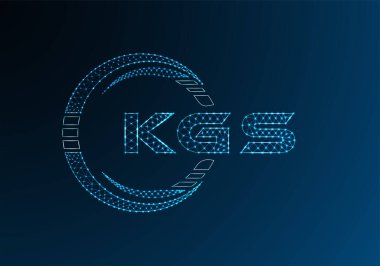 KGS düşük poli harfli logo vektör tasarımı. KGS düşük poli logo tasarımı. Düşük polyester logo.