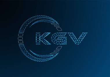 KGV düşük poli harfli logo vektör tasarımı. KGV düşük poli logo tasarımı. Düşük polyester logo.