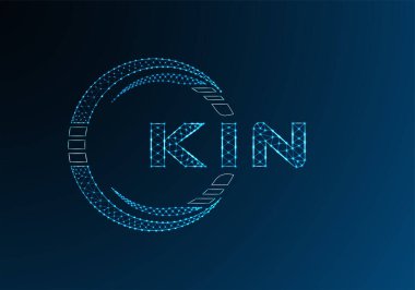 KIN düşük poli harfli logo vektör tasarımı. Daha düşük polyester logo tasarımı. Düşük polyester logo.
