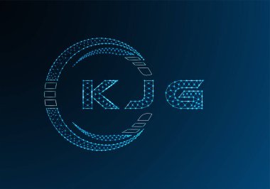 KJG düşük poli harfli logo vektör tasarımı. KJG düşük polyester logo tasarımı. Düşük polyester logo.