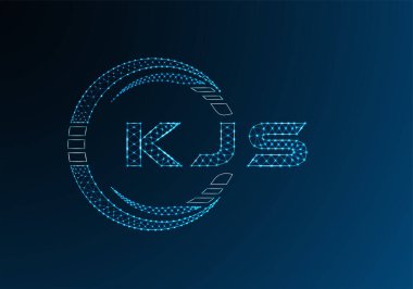 KJS düşük poli harfli logo vektör tasarımı. KJS düşük poli logo tasarımı. Düşük polyester logo.