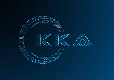 KKA düşük poli harfli logo vektör tasarımı. KKA alt poli logo tasarımı. Düşük polyester logo.