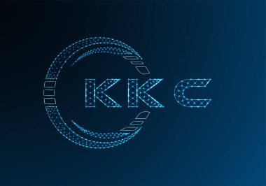 KKC düşük poli harfli logo vektör tasarımı. KKC alt poli logo tasarımı. Düşük polyester logo.