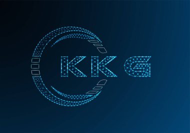KKG düşük poli harfli logo vektör tasarımı. KKG düşük polyester logo tasarımı. Düşük polyester logo.