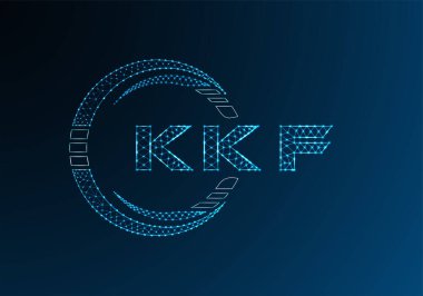KKF düşük poli harfli logo vektör tasarımı. KKF düşük poli logo tasarımı. Düşük polyester logo.