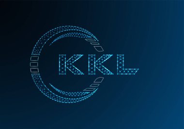 KKL düşük poli harfli logo vektör tasarımı. KKL alt poli logo tasarımı. Düşük polyester logo.