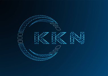 KKN düşük poli harfli logo vektör tasarımı. KKN alt poli logo tasarımı. Düşük polyester logo.