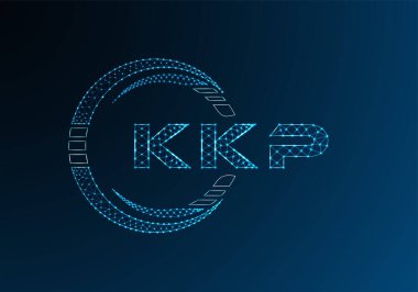 KKP düşük poli harfli logo vektör tasarımı. KKP alt poli logo tasarımı. Düşük polyester logo.