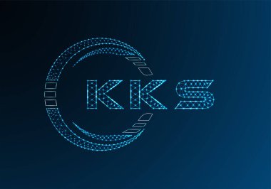 KKS düşük poli harfli logo vektör tasarımı. KKS düşük poli logo tasarımı. Düşük polyester logo.