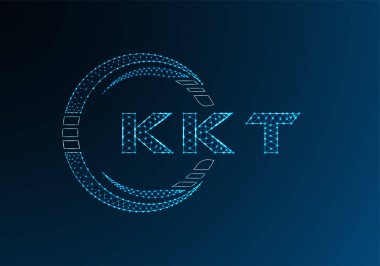 KKT düşük poli harfli logo vektör tasarımı. KKT düşük polyester logo tasarımı. Düşük polyester logo.