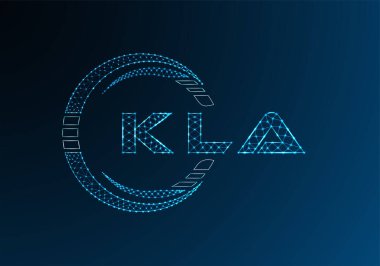 KLA düşük poli harfli logo vektör tasarımı. KLA alt poli logo tasarımı. Düşük polyester logo.